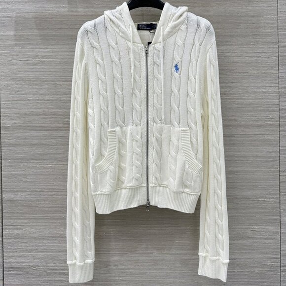 Ralph Lauren Knit Hooded Cardigan - Picture 1 of 8